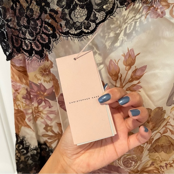 CHRISTOPHER KANE Valence And Lace Trim Ivory Dress - Picture 4 of 14